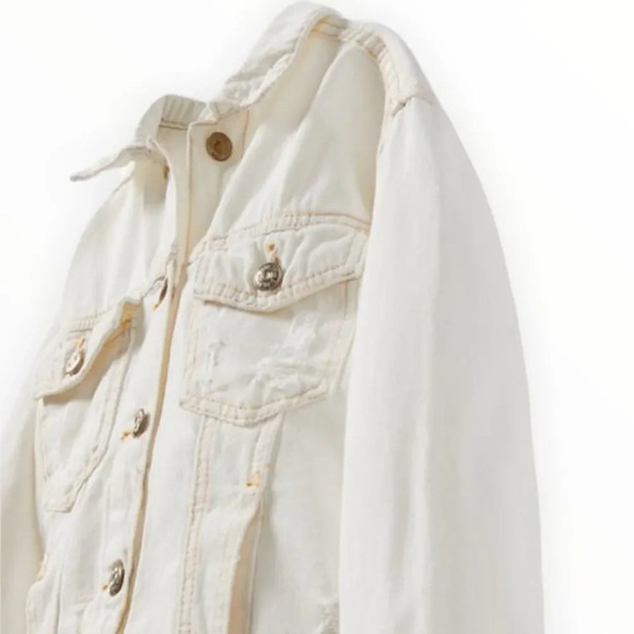 ZARA Kids | Ecru | OVERSIZED DENIM JACKET - Picture 4 of 5